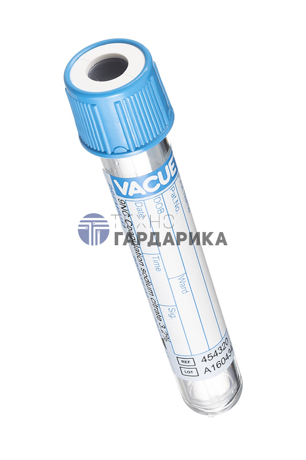 Пробирка вакуумная для коагулологических исследований 2.7мл Пробирка вакуумная для коагулологических исследований 2.7мл