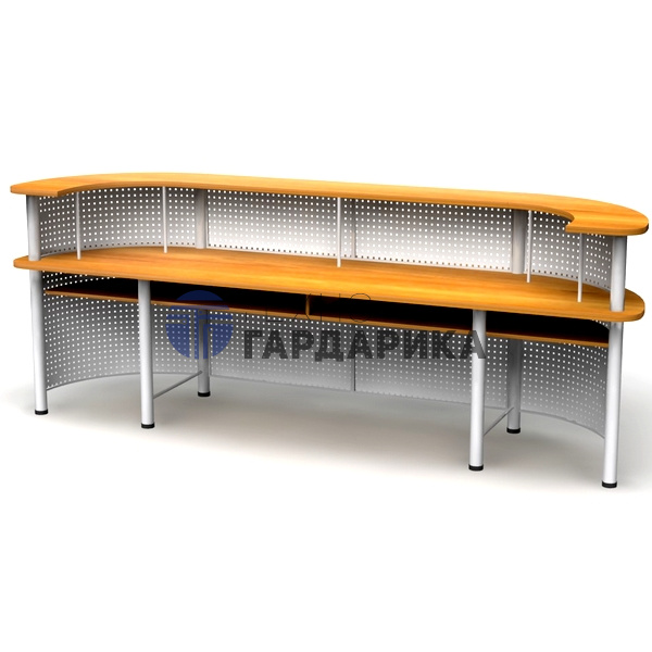 Кафедра выдачи угловая двухсторонняя 2990х780х1100 Кафедра выдачи угловая двухсторонняя 2990х780х1100
